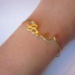 Gold Love Bangle Bracelet Gold Char..
